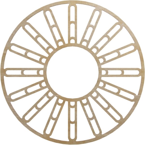 Ekena Millwork Hale Wood Fretwork Pierced Ceiling Medallion, Hickory, 30"OD x 10 7/8"ID x 3/8"T CMWP30X30X0375HHHI - main